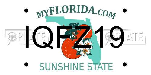 IQFZ19 Florida License Plate