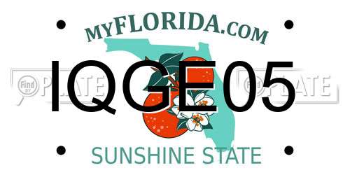 IQGE05 Florida License Plate