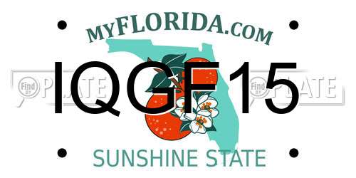 IQGF15 Florida License Plate