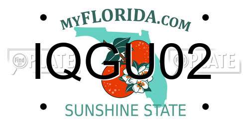 IQGU02 Florida License Plate