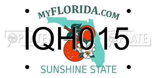 IQH015 Florida License Plate