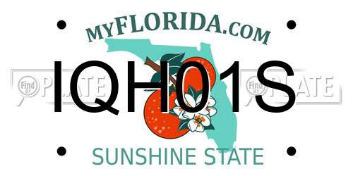 IQH01S Florida License Plate