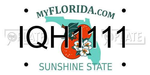 IQH1111 Florida License Plate