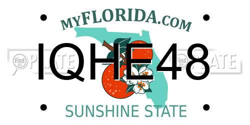 IQHE48 Florida License Plate