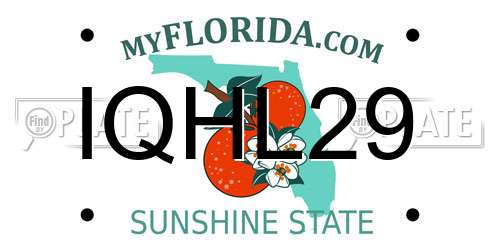 IQHL29 Florida License Plate