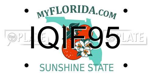 IQIF95 Florida License Plate
