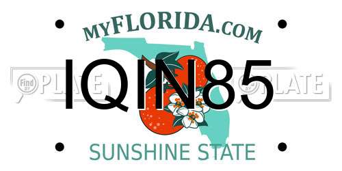 IQIN85 Florida License Plate