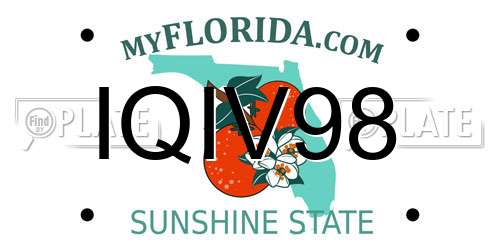 IQIV98 Florida License Plate
