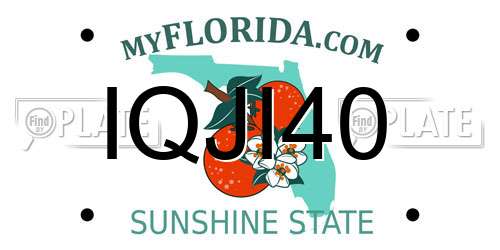 IQJI40 Florida License Plate