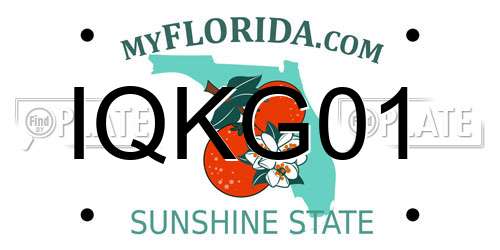 IQKG01 Florida License Plate