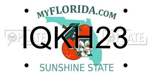 IQKH23 Florida License Plate