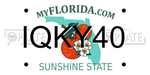 IQKY40 Florida License Plate