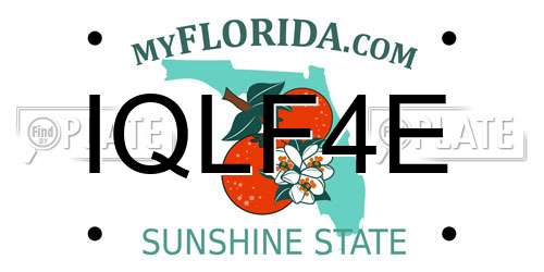 IQLF4E Florida License Plate