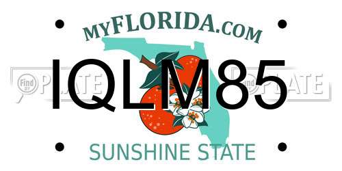 IQLM85 Florida License Plate