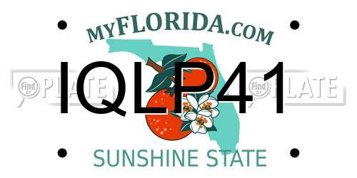 IQLP41 Florida License Plate