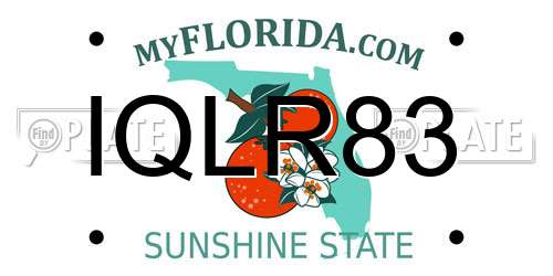 IQLR83 Florida License Plate