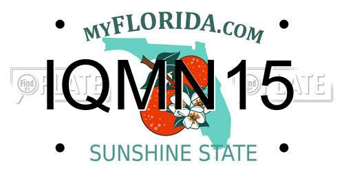 IQMN15 Florida License Plate