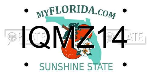 IQMZ14 Florida License Plate
