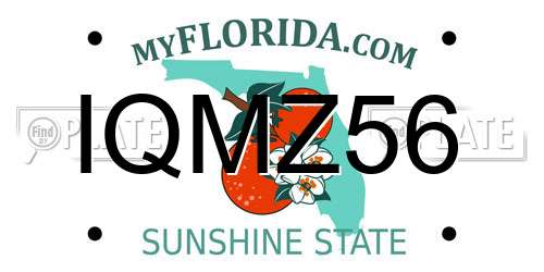 IQMZ56 Florida License Plate
