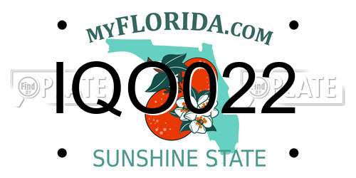IQO022 Florida License Plate