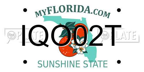 IQO02T Florida License Plate