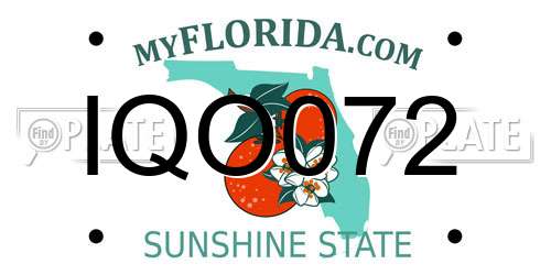 IQO072 Florida License Plate