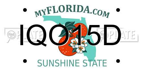 IQO15D Florida License Plate