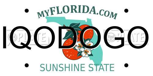 IQODOGO Florida License Plate