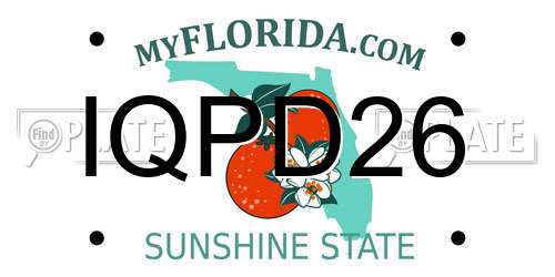 IQPD26 Florida License Plate
