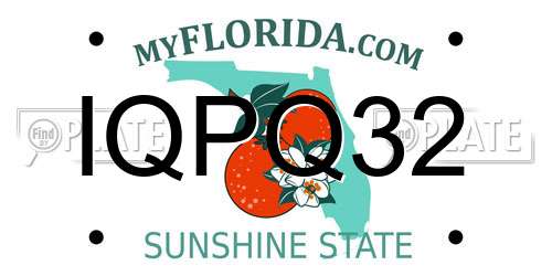 IQPQ32 Florida License Plate
