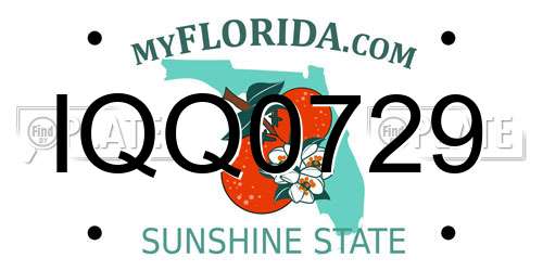 IQQ0729 Florida License Plate