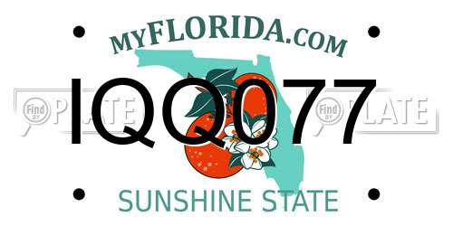 IQQ077 Florida License Plate