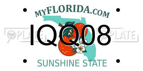 IQQ08 Florida License Plate