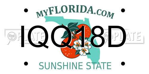 IQQ18D Florida License Plate