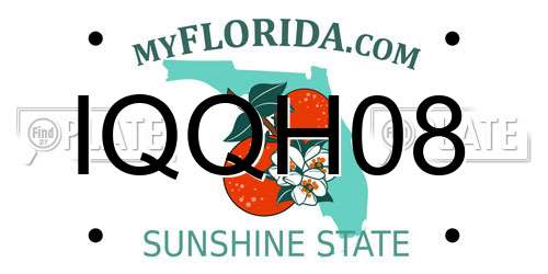 IQQH08 Florida License Plate