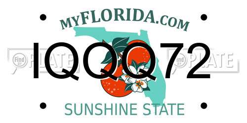 IQQQ72 Florida License Plate