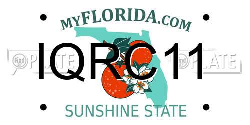 IQRC11 Florida License Plate