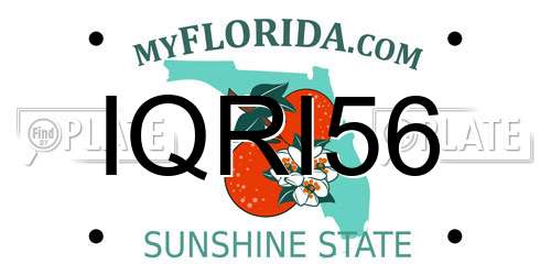 IQRI56 Florida License Plate