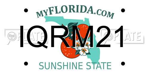 IQRM21 Florida License Plate