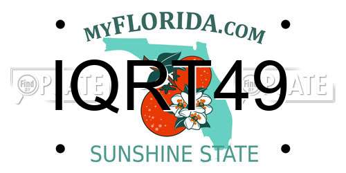 IQRT49 Florida License Plate