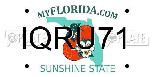 IQRU71 Florida License Plate