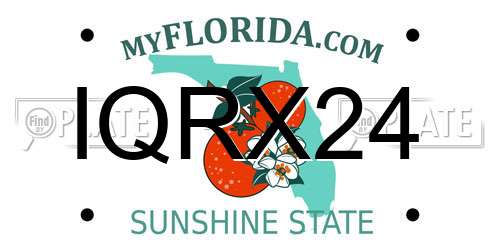 IQRX24 Florida License Plate
