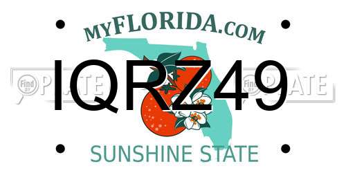 IQRZ49 Florida License Plate