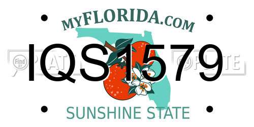 IQS1579 Florida License Plate
