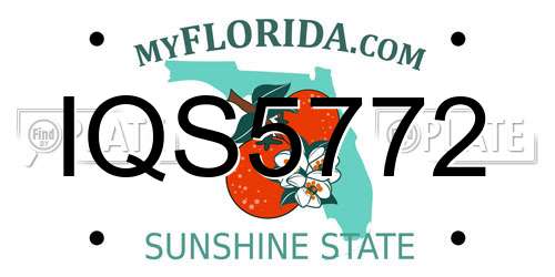 IQS5772 Florida License Plate