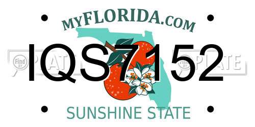 IQS7152 Florida License Plate