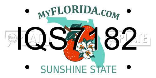 IQS7182 Florida License Plate