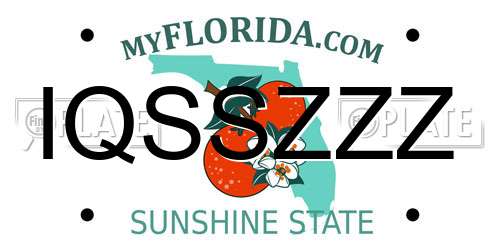 IQSSZZZ Florida License Plate