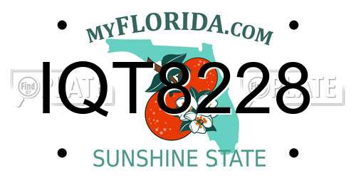 IQT8228 Florida License Plate