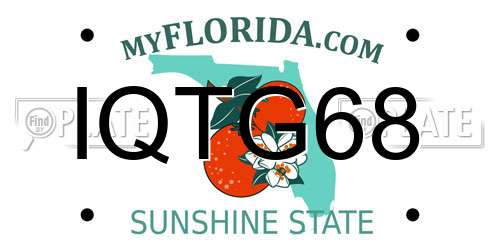 IQTG68 Florida License Plate